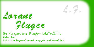 lorant fluger business card